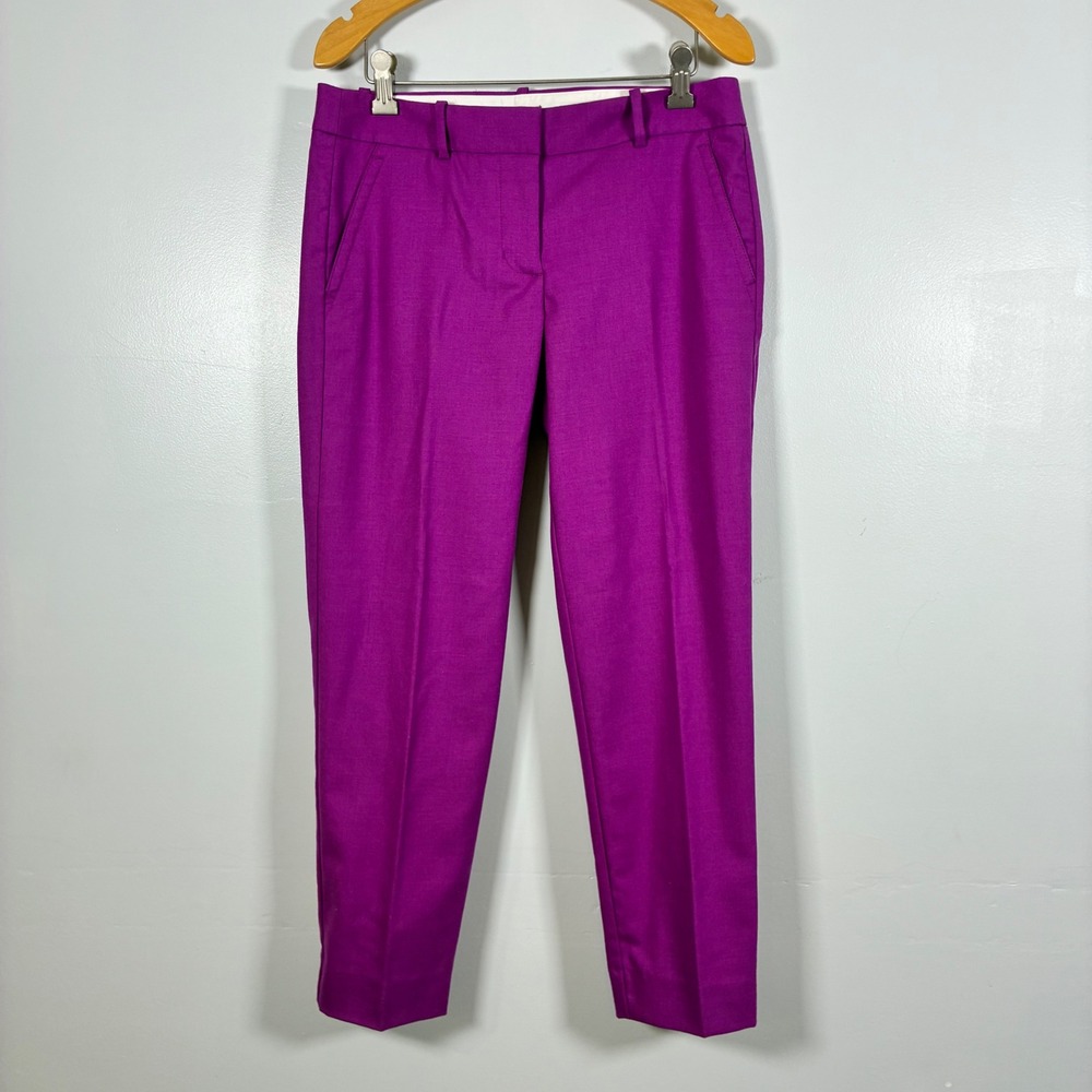J.Crew Skimmer Pants 2 City Fit Wool Blend Straight Leg Trousers Preppy Career